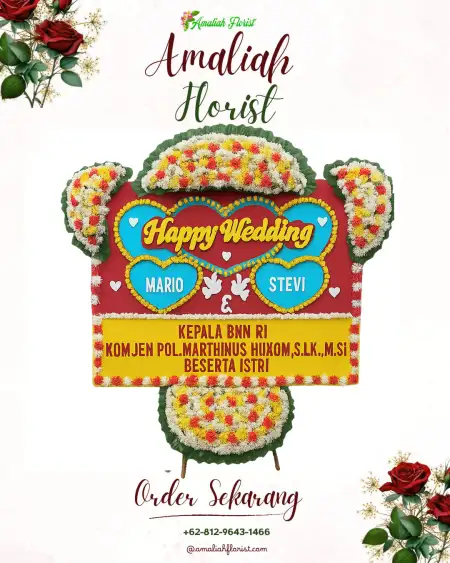 Papan Bunga Pernikahan Ngaras
